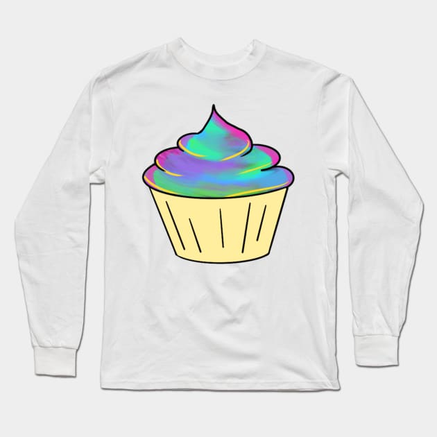 vanilla fluorescent cupcake Long Sleeve T-Shirt by xaxuokxenx